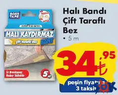 BOSS TAPE HALI BANDI ÇİFT TARAFLI BEZ fiyat ve kampanya bilgisi